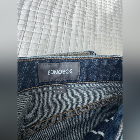 Bonobos Men’s Denim Jean 34x34 Slim Fit Medium Blue Pants - Picture 3 of 7